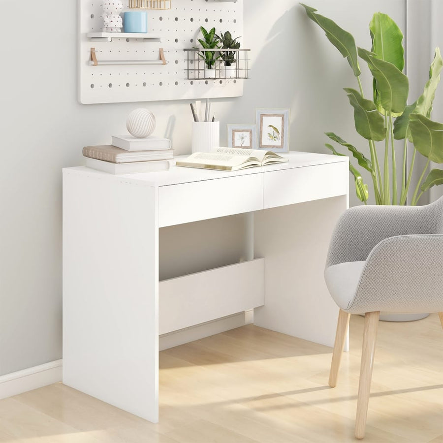 Bureau 101X50X76,5 Cm Spaanplaat Wit