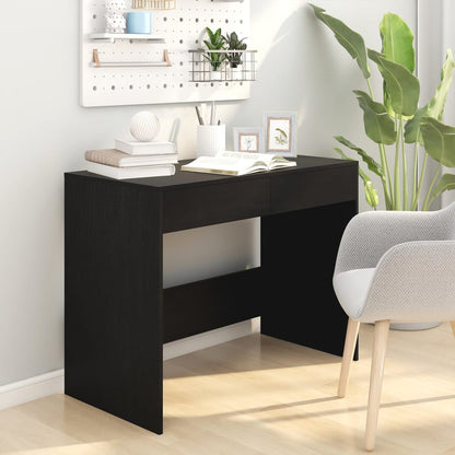 Bureau 101X50X76,5 Cm Bewerkt Hout Zwart