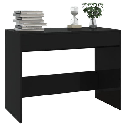 Bureau 101X50X76,5 Cm Bewerkt Hout Zwart
