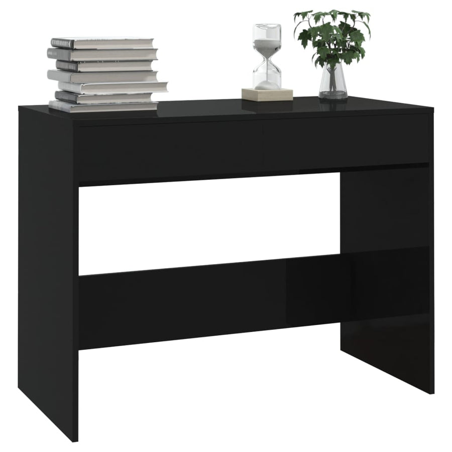 Bureau 101X50X76,5 Cm Bewerkt Hout Zwart