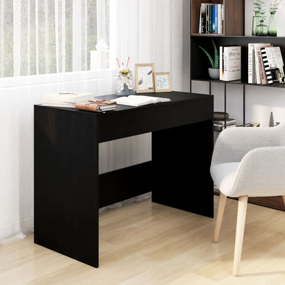 Bureau 101X50X76,5 Cm Bewerkt Hout Zwart
