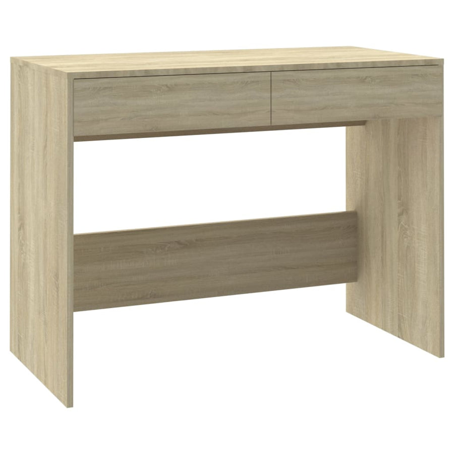 Bureau 101X50X76,5 Cm Spaanplaat Kleurig Sonoma eiken