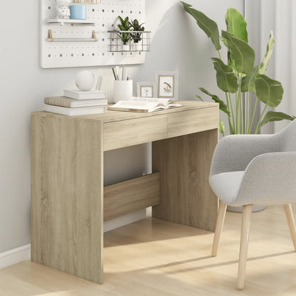 Bureau 101X50X76,5 Cm Spaanplaat Kleurig Sonoma eiken