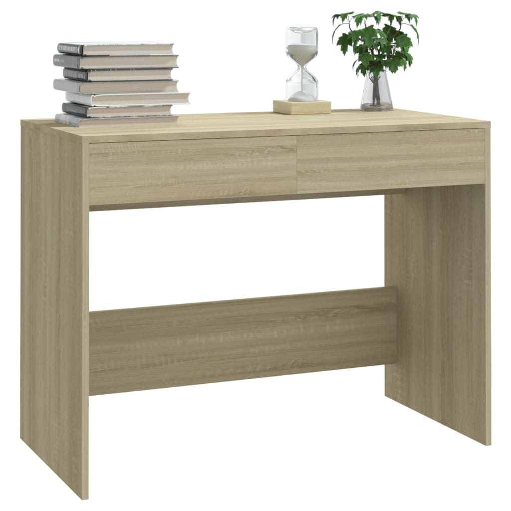 Bureau 101X50X76,5 Cm Spaanplaat Kleurig Sonoma eiken