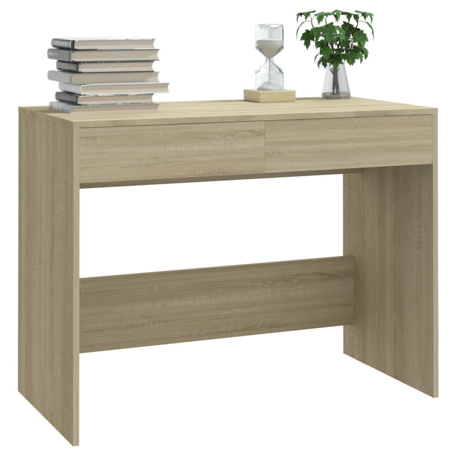 Bureau 101X50X76,5 Cm Spaanplaat Kleurig Sonoma eiken