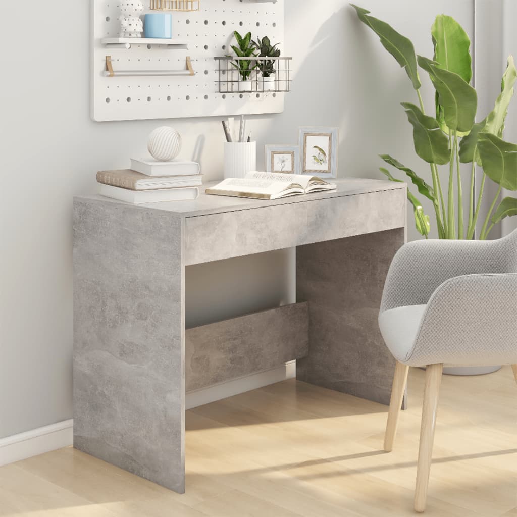 Bureau 101X50X76,5 Cm Spaanplaat Betongrijs