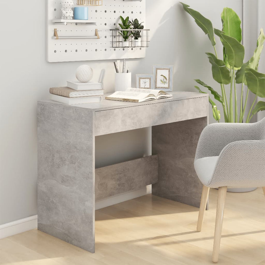 Bureau 101X50X76,5 Cm Spaanplaat Betongrijs