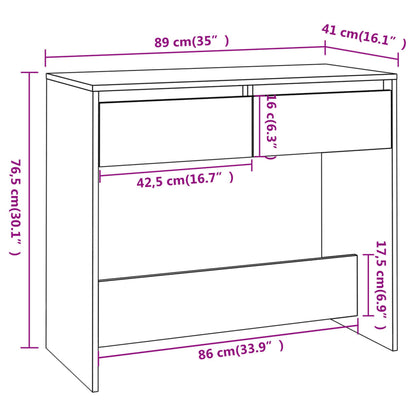 Wandtafel 89X4X76,5 Cm Staal Wit