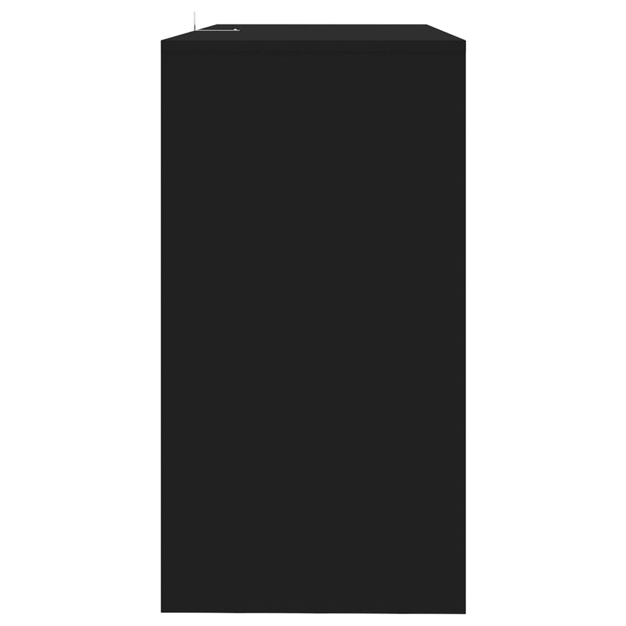 Wandtafel 89X4X76,5 Cm Staal Zwart