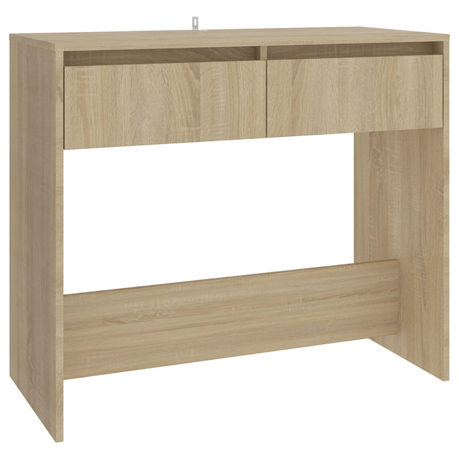 Wandtafel 89X4X76,5 Cm Staal Kleurig Sonoma eiken