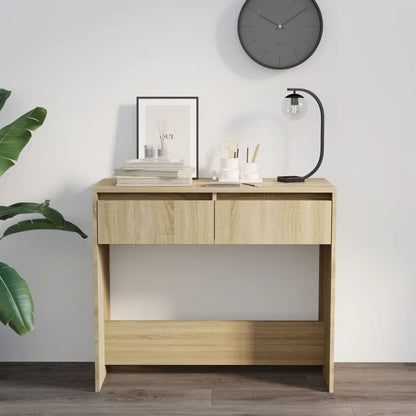 Wandtafel 89X4X76,5 Cm Staal Kleurig Sonoma eiken