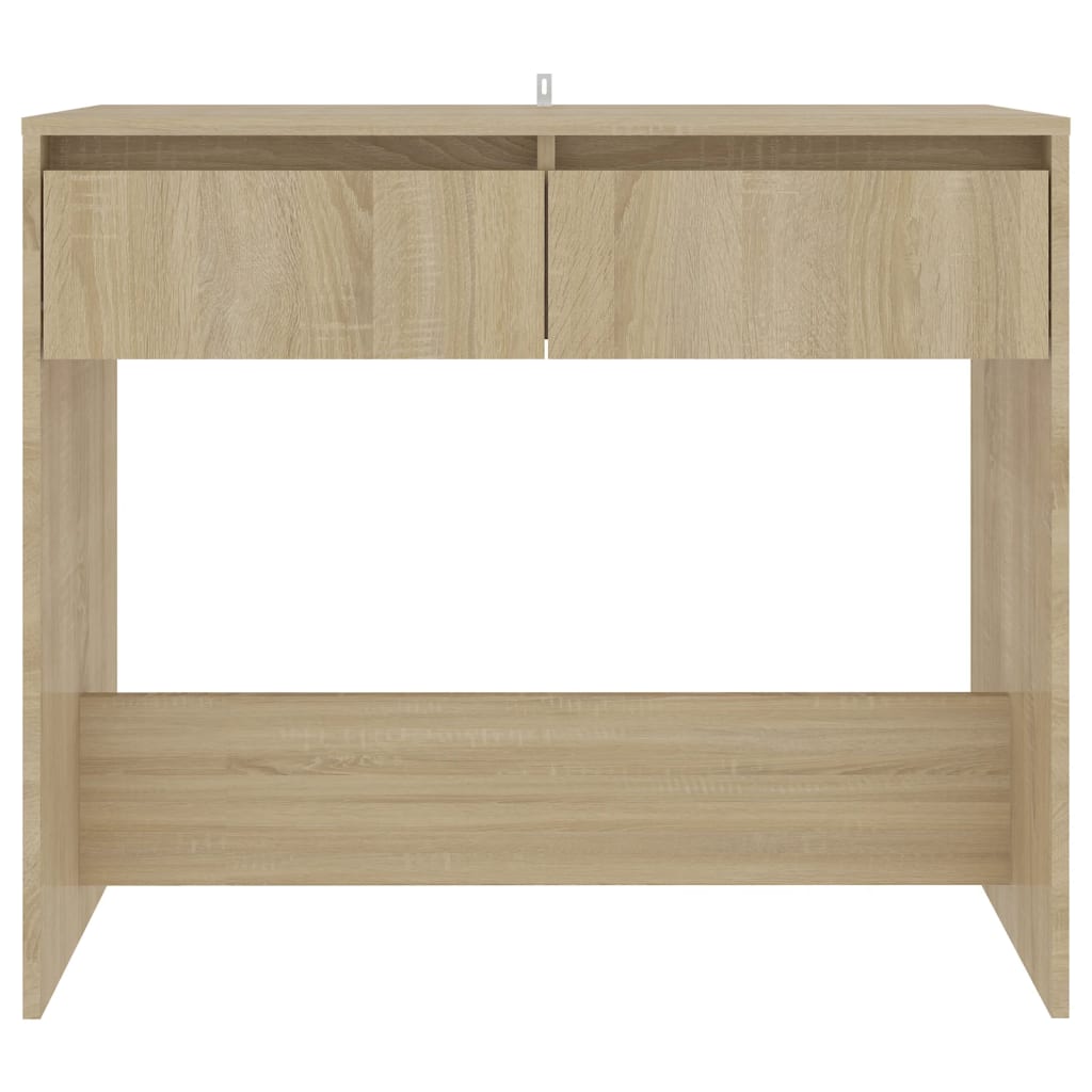Wandtafel 89X4X76,5 Cm Staal Kleurig Sonoma eiken