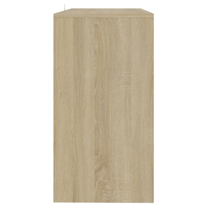 Wandtafel 89X4X76,5 Cm Staal Kleurig Sonoma eiken