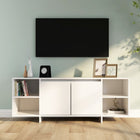 TV cabinet 130x35x50 cm engineered wood white
