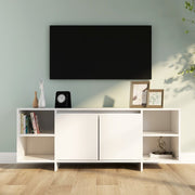Tv-meubel 130x35x50 cm wit spaanplaat