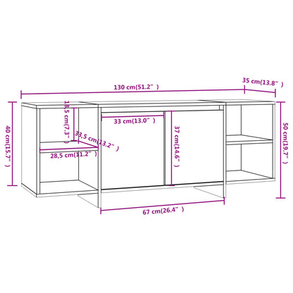 Tv-Meubel 30X35X50 Cm Spaanplaat Kleurig Sonoma eiken
