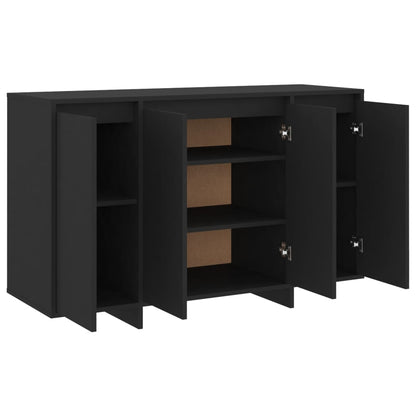 Dressoir 120x41x75 cm bewerkt hout zwart