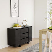 Dressoir 120x41x75 cm spaanplaat zwart