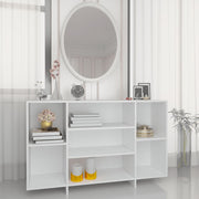 Dressoir 120x30x75 cm bewerkt hout wit wandmontage