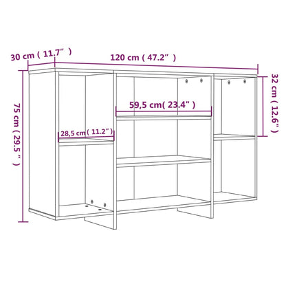 Dressoir 20X30X75 Cm Spaanplaat Kleurig Sonoma eiken