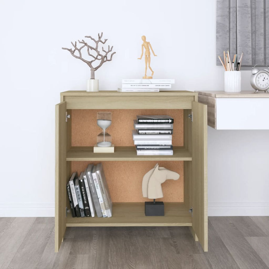 Dressoir 70X4X75 Cm Bewerkt Hout Kleurig Sonoma eiken