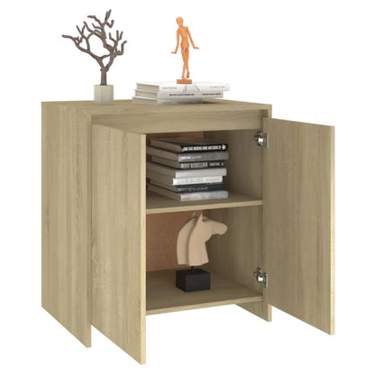 Dressoir 70X4X75 Cm Bewerkt Hout Kleurig Sonoma eiken