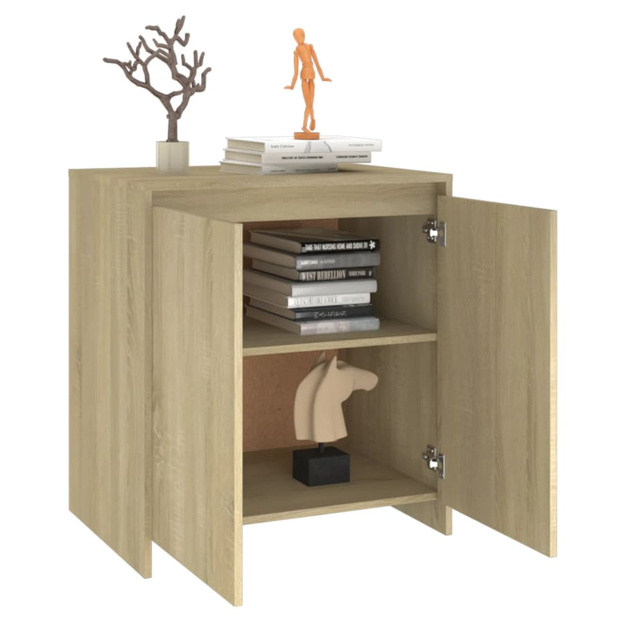 Dressoir 70X4X75 Cm Bewerkt Hout Kleurig Sonoma eiken