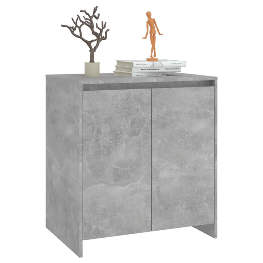 Dressoir 70X4X75 Cm Bewerkt Hout Betongrijs