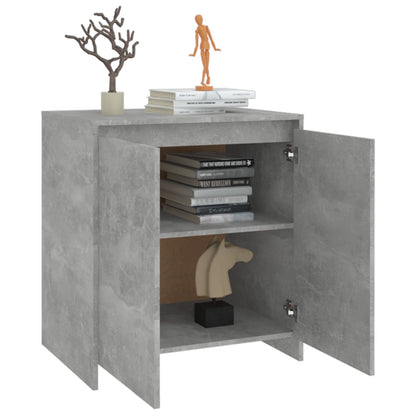 Dressoir 70X4X75 Cm Bewerkt Hout Betongrijs