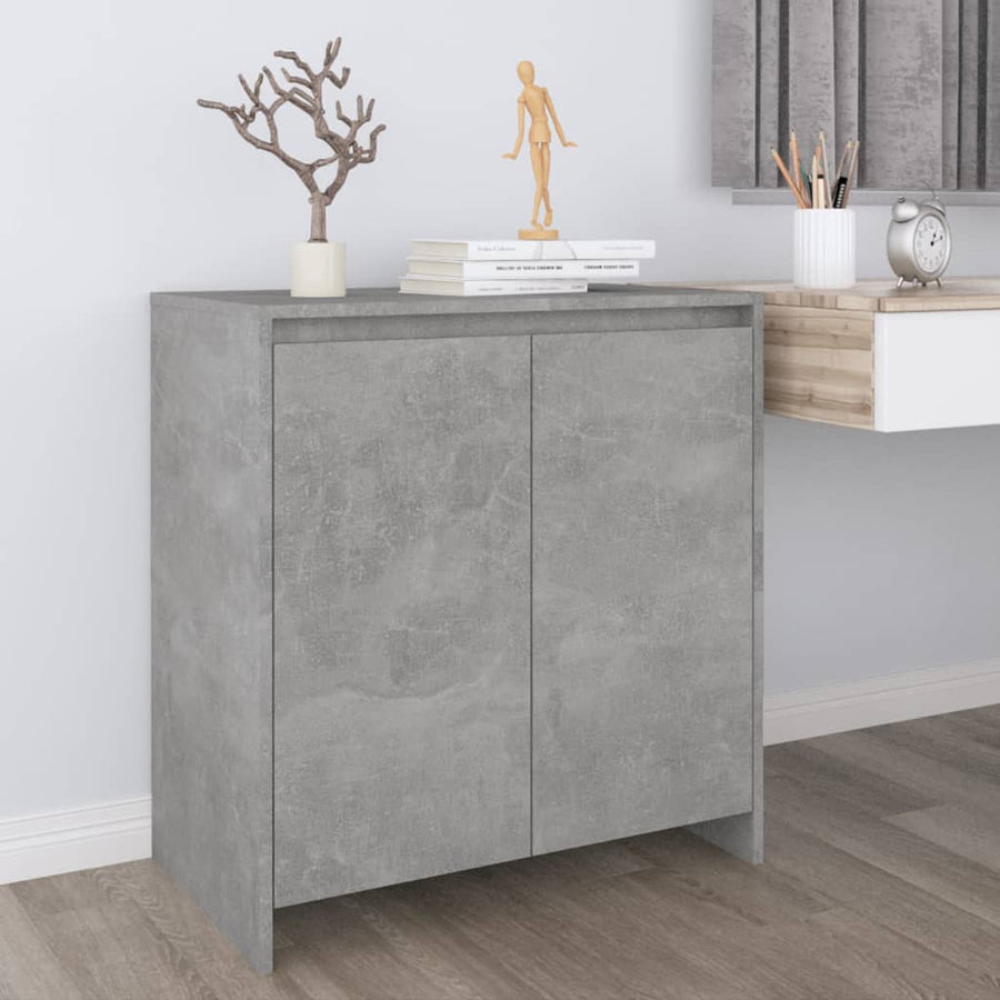 Dressoir 70X4X75 Cm Bewerkt Hout Betongrijs