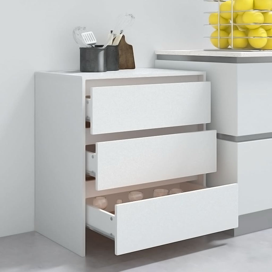 Dressoir 70x41x75 cm spaanplaat wit Wit