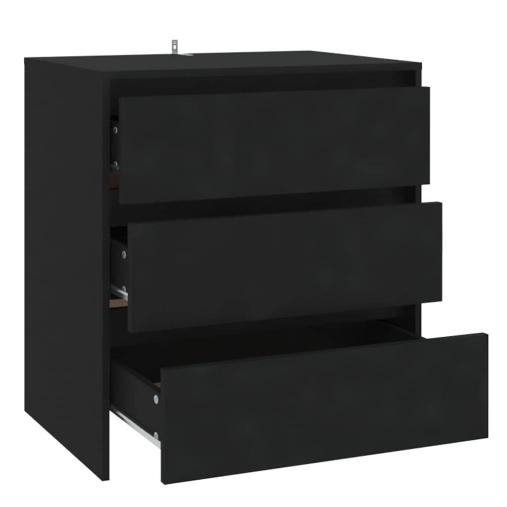 Dressoir 70X4X75 Cm Spaanplaat Zwart