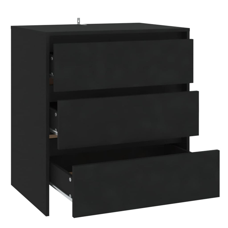 Dressoir 70X4X75 Cm Spaanplaat Zwart