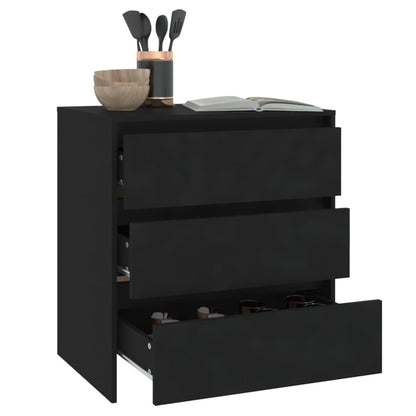 Dressoir 70X4X75 Cm Spaanplaat Zwart