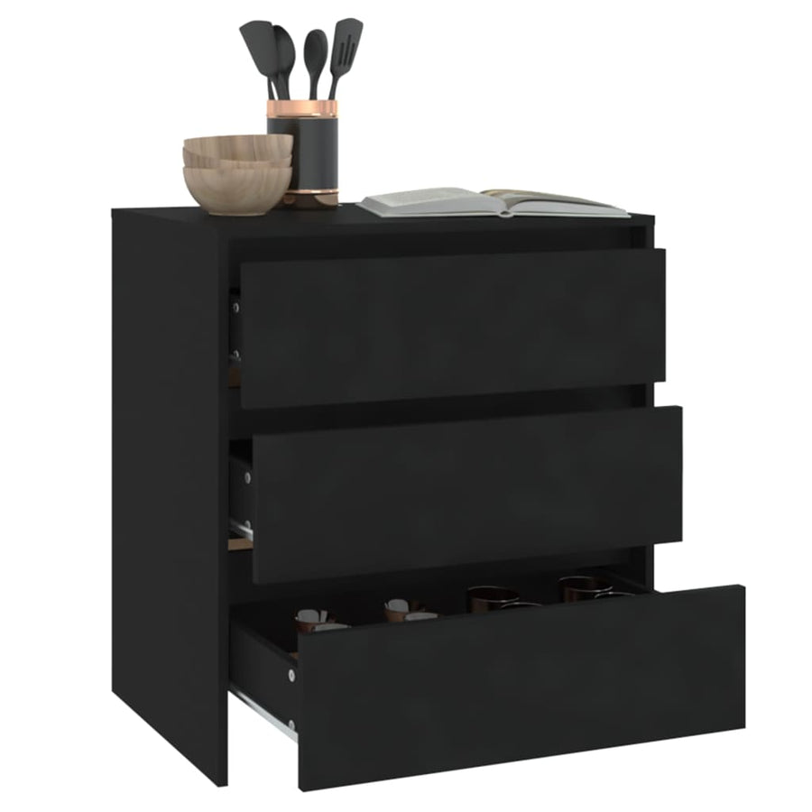 Dressoir 70X4X75 Cm Spaanplaat Zwart