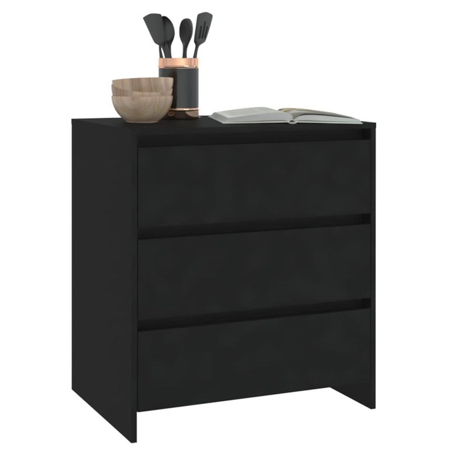 Dressoir 70X4X75 Cm Spaanplaat Zwart