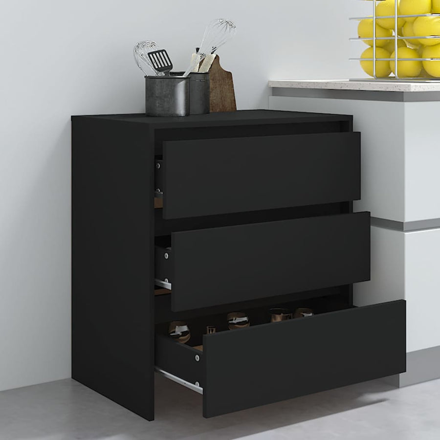Dressoir 70X4X75 Cm Spaanplaat Zwart