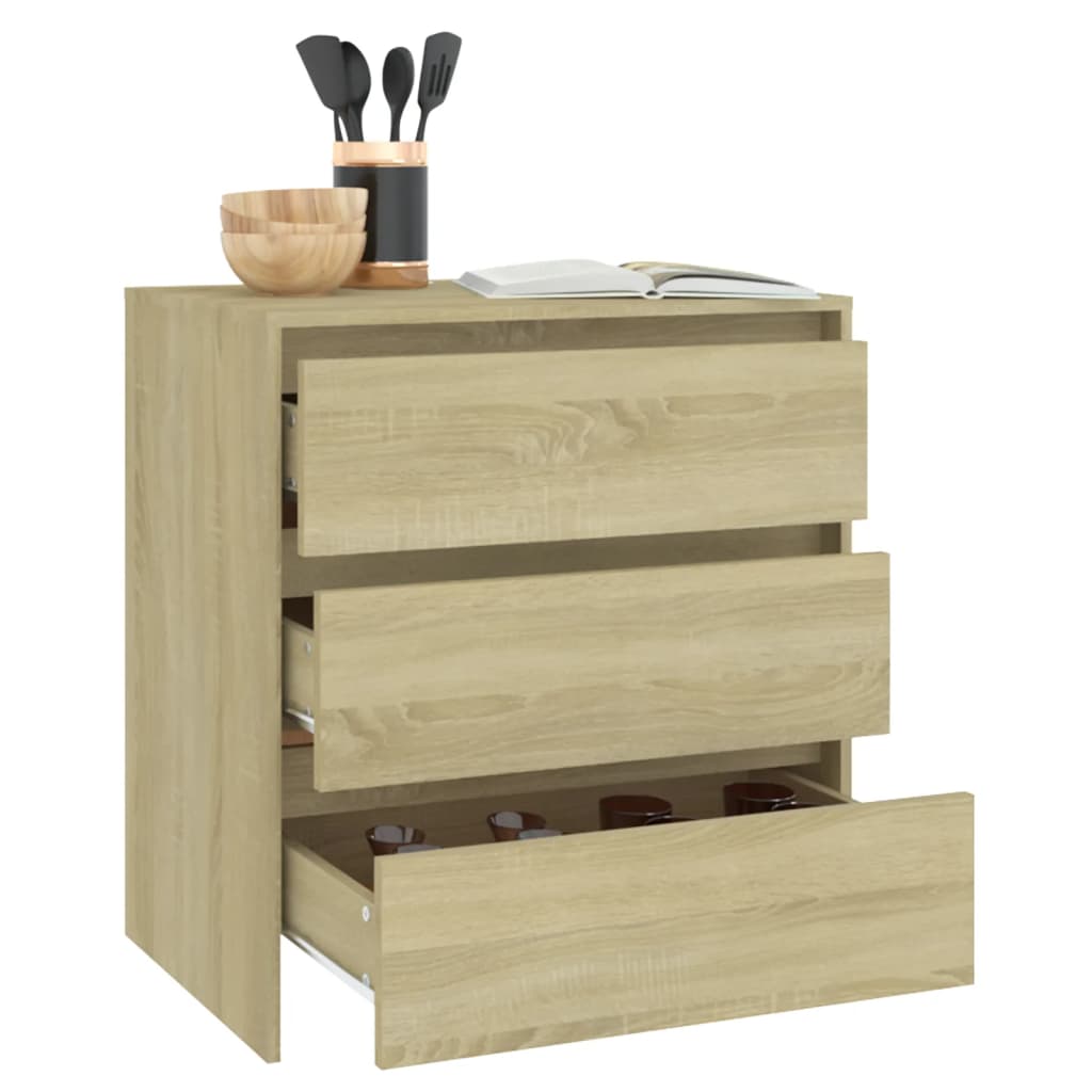 Dressoir 70X4X75 Cm Spaanplaat Kleurig Sonoma eiken