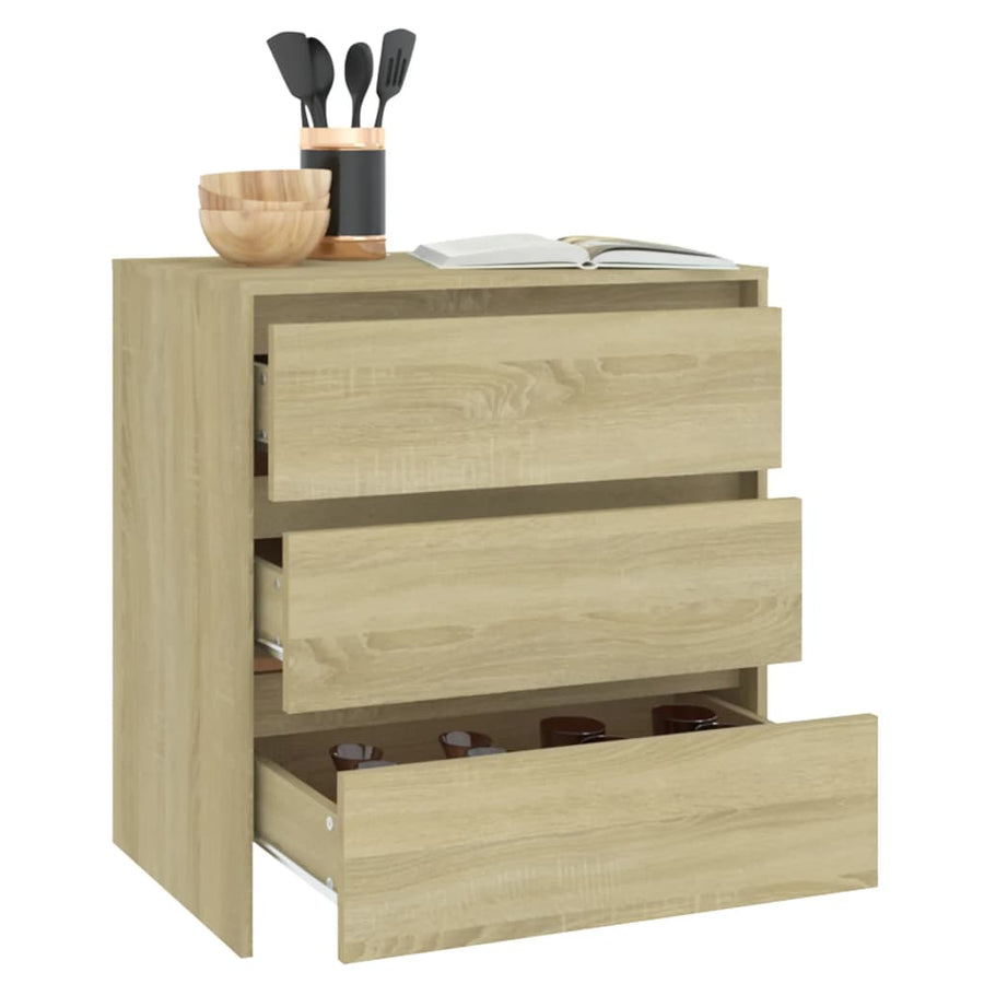 Dressoir 70X4X75 Cm Spaanplaat Kleurig Sonoma eiken