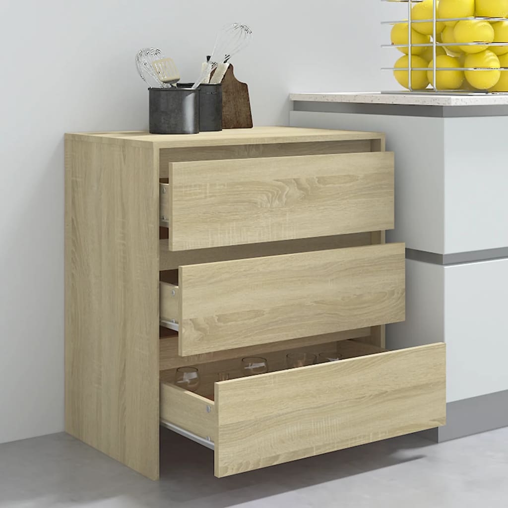 Dressoir 70X4X75 Cm Spaanplaat Kleurig Sonoma eiken