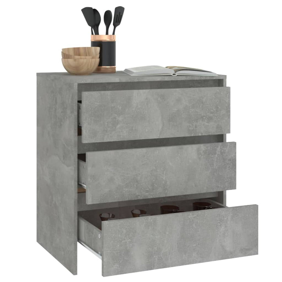 Dressoir 70X4X75 Cm Spaanplaat Betongrijs