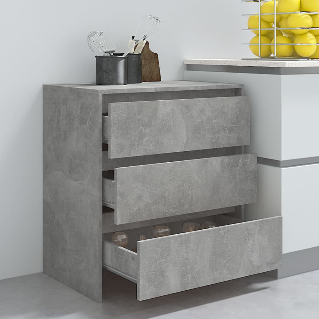 Dressoir 70X4X75 Cm Spaanplaat Betongrijs