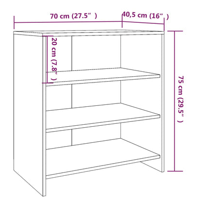 Dressoir 70X40,5X75 Spaanplaat Wit