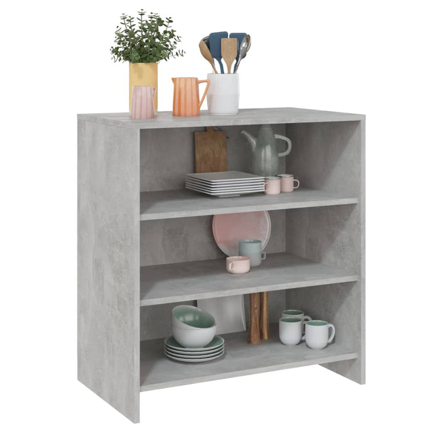 Dressoir 70X40,5X75 Cm Bewerkt Hout Betongrijs