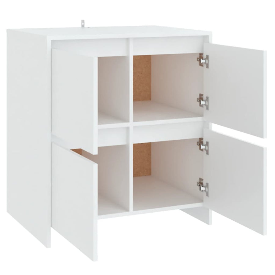 Dressoir 70x41x75 cm bewerkt hout wit