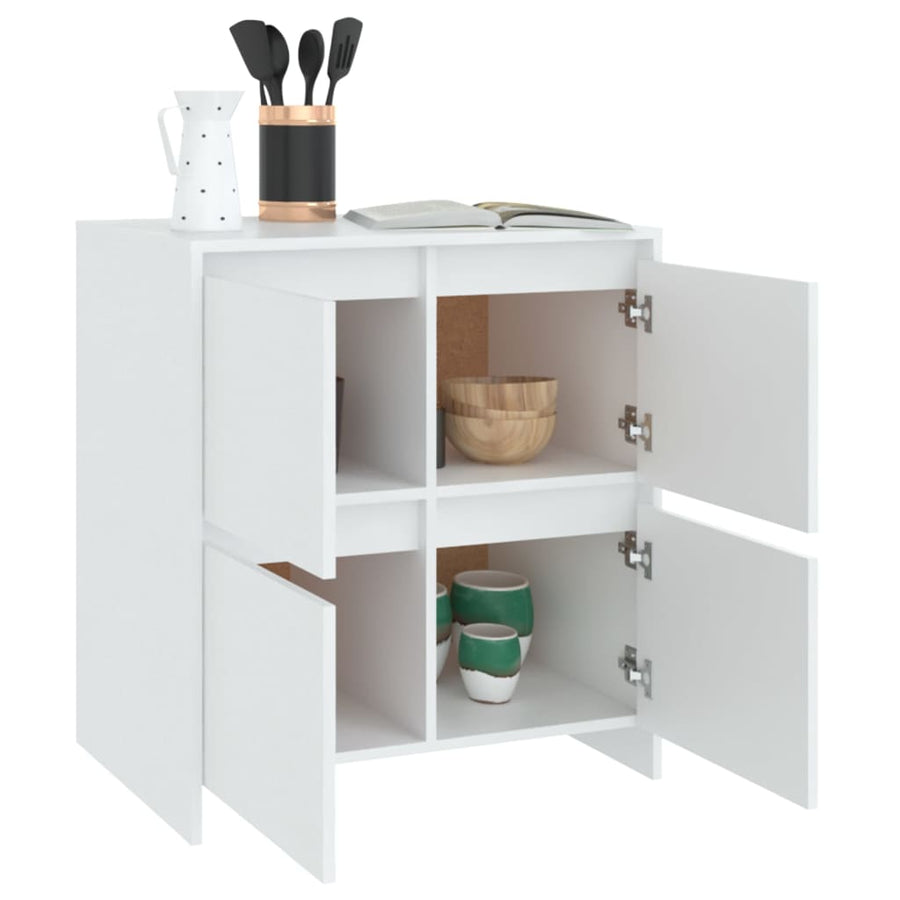 Dressoir 70x41x75 cm bewerkt hout wit
