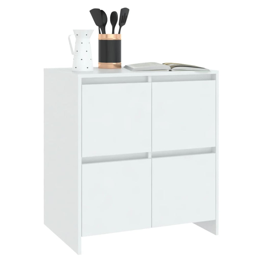 Dressoir 70x41x75 cm bewerkt hout wit