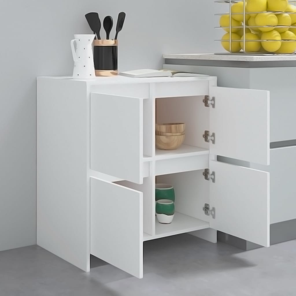 Dressoir 70x41x75 cm bewerkt hout wit
