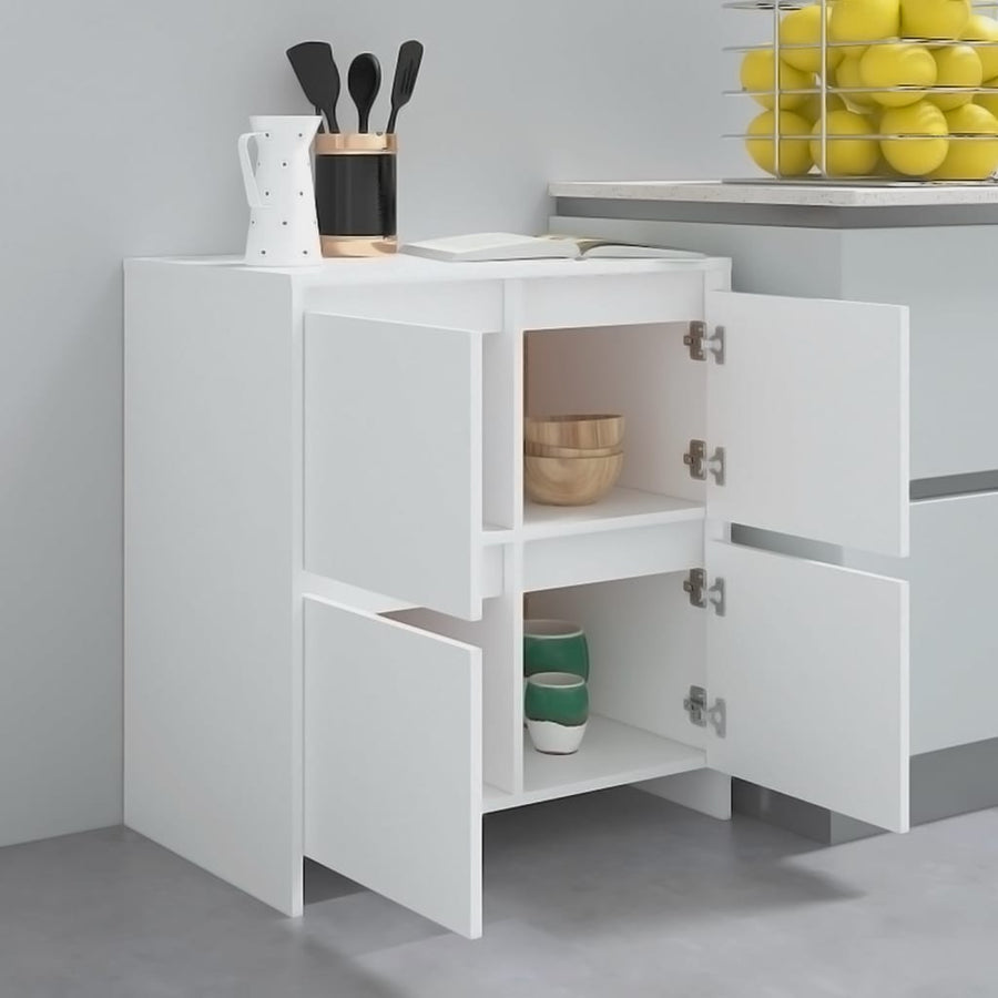 Dressoir 70x41x75 cm bewerkt hout wit
