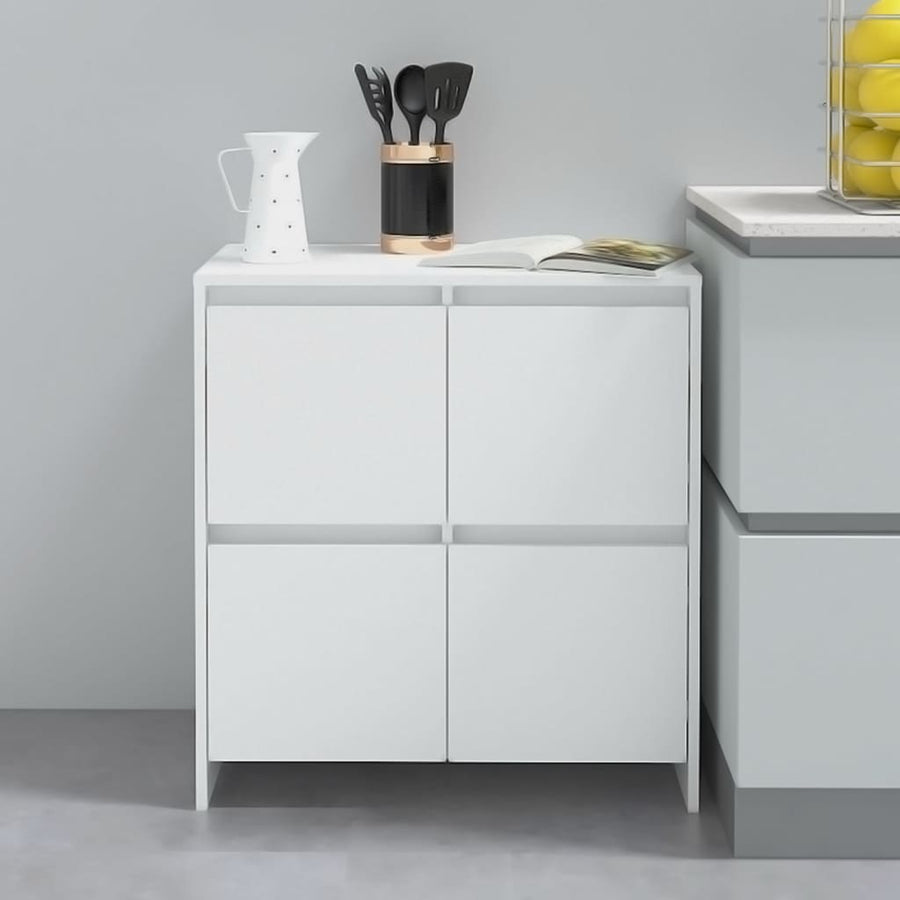 Dressoir 70x41x75 cm bewerkt hout wit